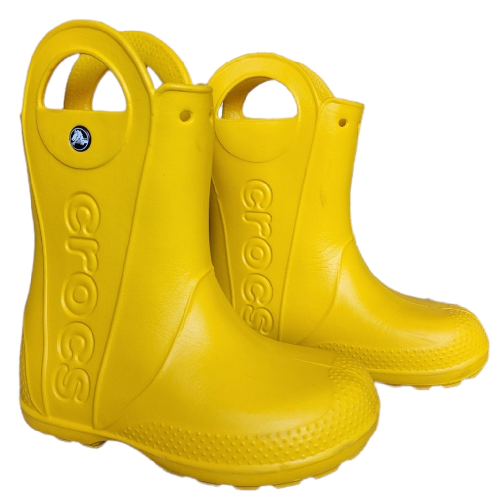 Crocs Kids Handle It Yellow Rain Boots